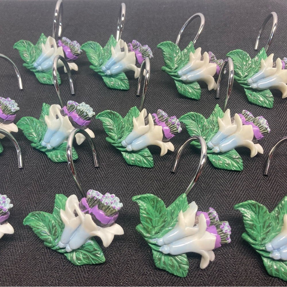 Vintage Shower Curtain Hooks
